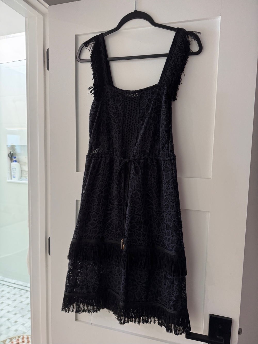 Women’s Black Lace Fringe dress